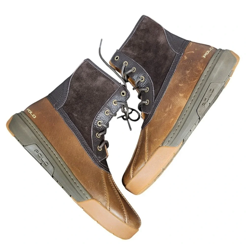NEW Polo Ralph Lauren Men's Duck Boots Oslo Low Leather Suede 9.5 D Hard to Find